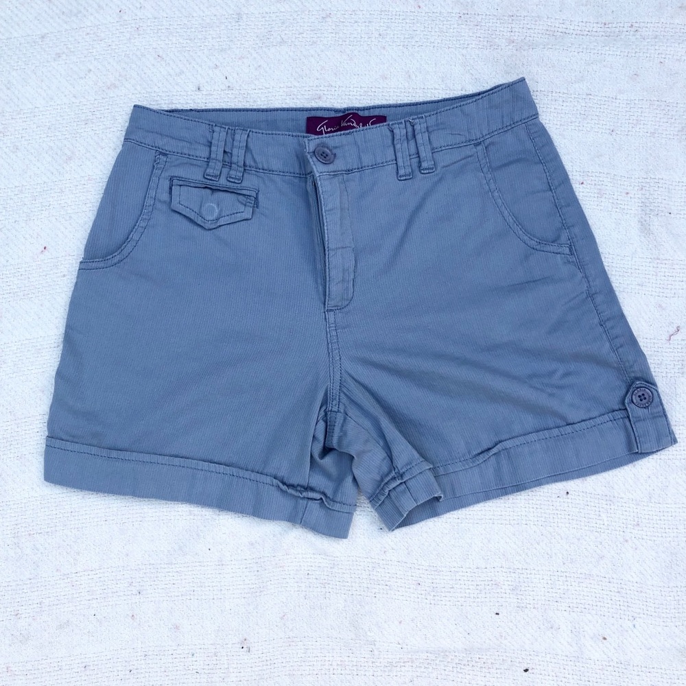 Gray cuffed shorts by Gloria Vanderbilt